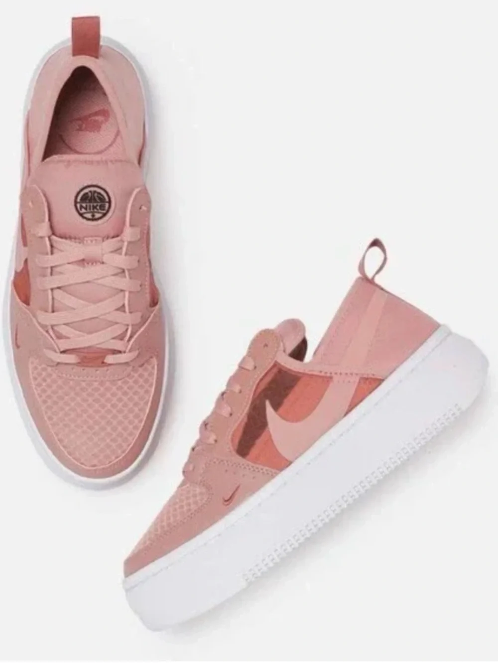 Nike Women’s Court Vision Alt Rust Pink Platform Sneakers